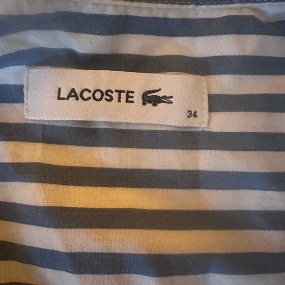 Lacoste Blue and White Striped Long Sleeve Dress - Picture 5 of 5